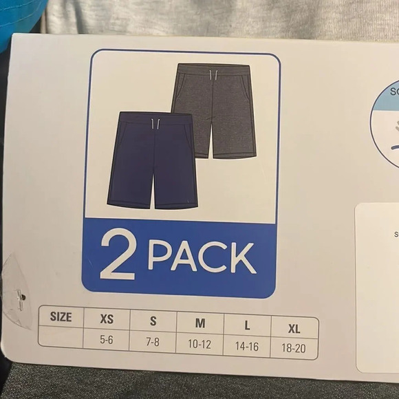 #11 32 Degrees Cool Youth 2-pack Active Short Black Blue Small 7/8 - Picture 7 of 10